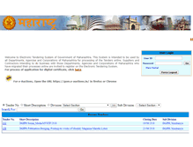 Tablet Screenshot of gad.maharashtra.etenders.in