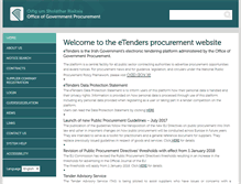Tablet Screenshot of etenders.gov.ie